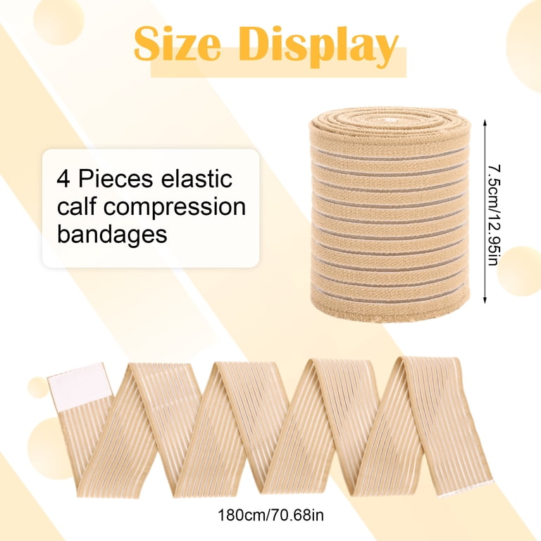 Sixwipe Elastic Knee Wraps, 4-Pack Compression Bandages photo 2