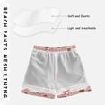 thumbnail image 5 of Kids' Beach Pants Comfortable Swim Trunks Strawberry and Flower Shorts for Pool Vacation and Lounge Wear Large, 5 of 8