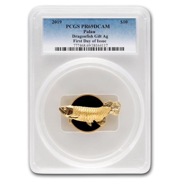 2019 Palau 2 oz Silver Dragonfish Golden Arowana PR-69 PCGS (FDI)