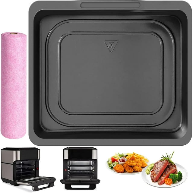 kmek7-Air Fryer Cooking Tray for Instant Vortex Plus10 Qt, Food Grade Nonstick Replacement Rack Parts Grill Pan Crisper Plate for Power XL Chefman Innsky CROWNFUL 10.6Qt Air Fryer Oven, Dishwasher Sa