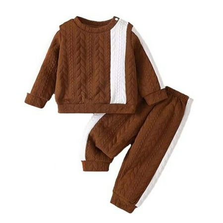 

Jgppe Baby Fall Winter Outfit Knitted Sweatshirt Top with Pants Casual Clothes Set for Boys Girls 9Months-3Years