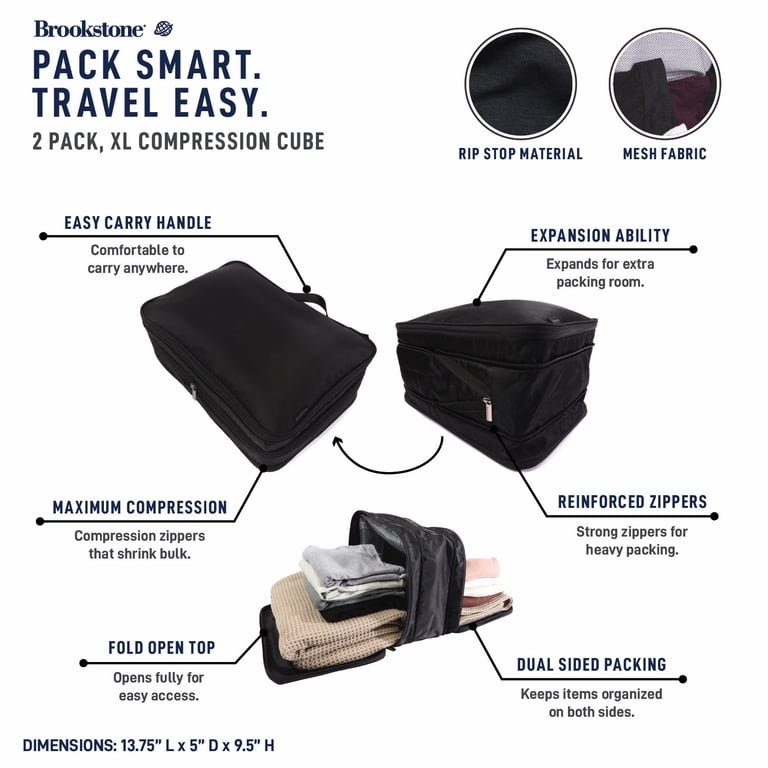 Brookstone XL Compression Packing Cube Set, 2-Pack photo 2