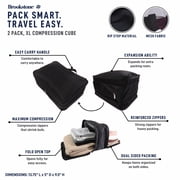 Brookstone 2 Pack with Zippers, XL Compression Packing Cube Set