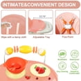 thumbnail image 5 of JieC Portable Baby High Chair for Infants & Toddlers with 5 Point Harness,Foldable Dining Feeding Chair with Double Dining Plate & Toy Rack,Pink, 5 of 10
