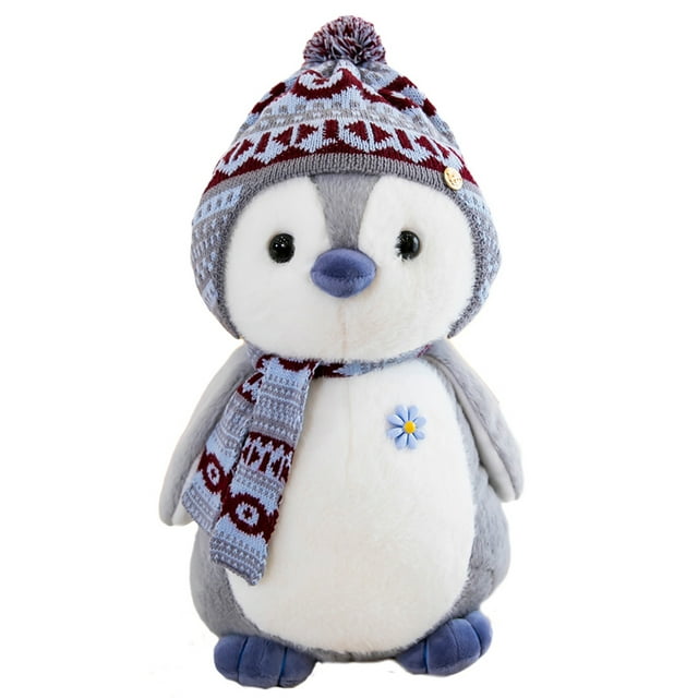 Pudcoco Cute Penguin Stuffed Animal, Penguin Plush Toy for Boys and