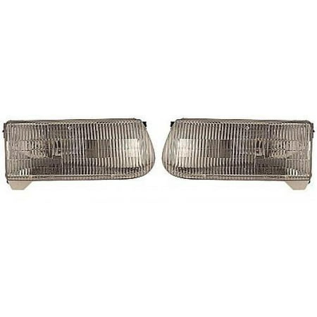 Go-Parts - PAIR/SET - OE Replacement for 1995 - 2001 Ford Explorer Front Headlightss Headlamps Assemblies Front Housing / Lens / Cover - Left & Right (Driver & Passenger) Side - (Eddie Bauer +)