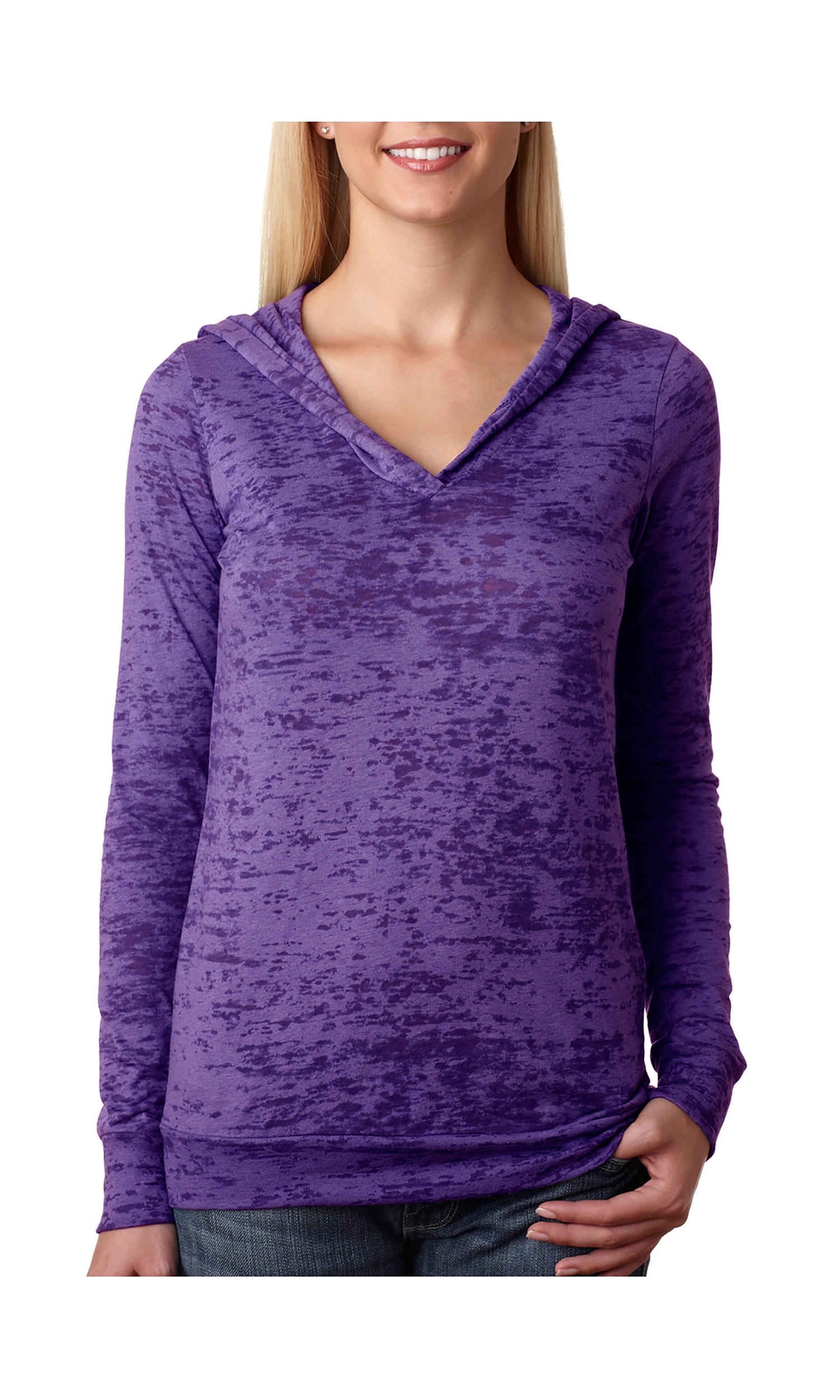 Next Level Apparel Next Level Preshrunk RibKnit Burnout Hooded