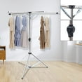 thumbnail image 3 of FREEAMG Tripod Steel Foldable Clothes Drying Rack Hanger, Height- Laundry Drying Rack, Space-Saving Clothes Drying Stand (White), 3 of 6