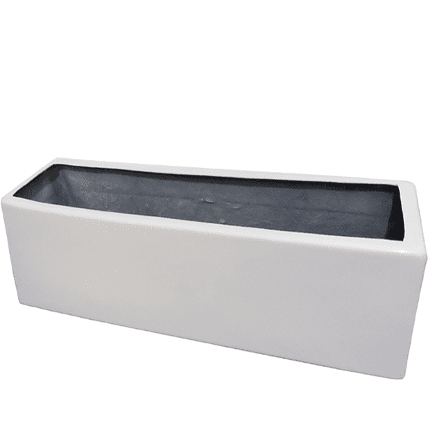 Maceta de Fibra de Vidrio FibraFormas Jardinera 100x40x40 Blanco