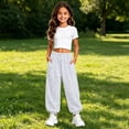 thumbnail image 2 of Girls' Athletic Regular Fit Workout Jogger Sweatpants with Pockets 14-15 Years, 2 of 7
