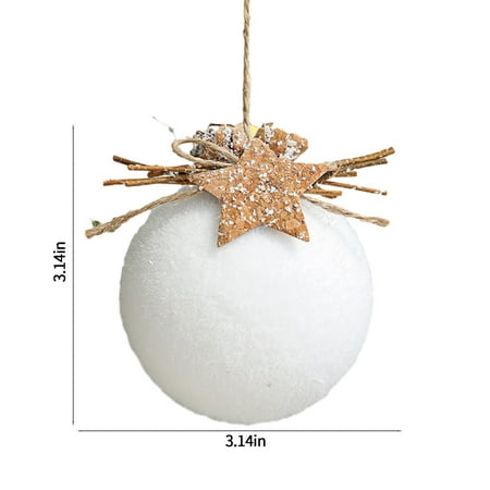 

Dengmore Christmas Tree Balls Ornaments White Foam Ball with Cones Garland Decorative Baubles for Xmas Tree Decor Holiday Party Wedding Decoration Hanging Decor
