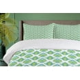 thumbnail image 4 of Ambesonne Antique Oriental Duvet Cover Set, Thai Floral Art, 2-Calking, Seafoam Dark Turquoise, 4 of 7