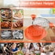 thumbnail image 5 of Chicken Shredder Large Chicken Breast Shredder Tool Twist with Brush&Fork, Visible Meat Shredder Machine, Anti-Slip Strip, Ergonomic Handle, BPA Free, Suitable for Pork Beef Chicken(Orange), 5 of 5