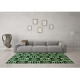 thumbnail image 3 of Ahgly Company Indoor Rectangle Oriental Turquoise Blue Modern Area Rugs, 6' x 9', 3 of 4