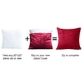 thumbnail image 3 of Home Soft Things Textured Velvet Pillow Covers (Set of 2), - Tango Red - 26" x 26", 3 of 4