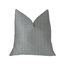 Plutus Brands Myriad Hexagon Blue and Beige Luxury Throw Pillow