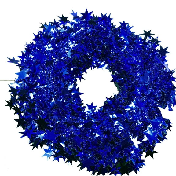 26ft Gold Star Wire Garland Tinsel - Rattan Christmas Tree Decoration for Home, Wedding, Birthday Party Decor