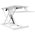 thumbnail image 4 of Adjustable Height Standing Laptop Desk Sit to Stand Workstation with Keyboard Tray Ergonomic Monitor Riser White, 4 of 10