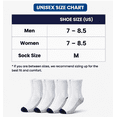 thumbnail image 3 of 6 Pairs Crew Socks for Men Women, Non Binding Loose Top Socks, Soft Breathable Stretch Cotton Socks for Everyday Comfort and Daily Wear, 3 of 4