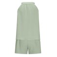 thumbnail image 4 of Besolor Womens Pajama Sets Summer Casual V Neck Sleeveless Shirts and Shorts Sets Sleepwear with Pockets, 4 of 7