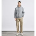 thumbnail image 2 of Men's Tan Cotton Denim Cargo Pants - Relaxed Fit Casual Streetwear Khaki Utility Jeans with Multiple Pockets, 2 of 4