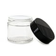 thumbnail image 4 of Vivaplex, 12, Clear, 2 oz Round Glass Jars, with Inner Liners and Black Lids, 4 of 5