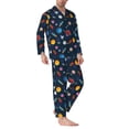 thumbnail image 2 of Balery Space Cartoon Pattern Pajama Sets for Men Long Sleeve 2 Piece Sleepwear Loungewear Sets Soft PJ's with Pockets Long Sleeve Comfy Pj Sets-X-Large, 2 of 7