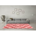 thumbnail image 3 of Ahgly Company Indoor Square Checkered Red Modern Area Rugs, 8' Square, 3 of 4