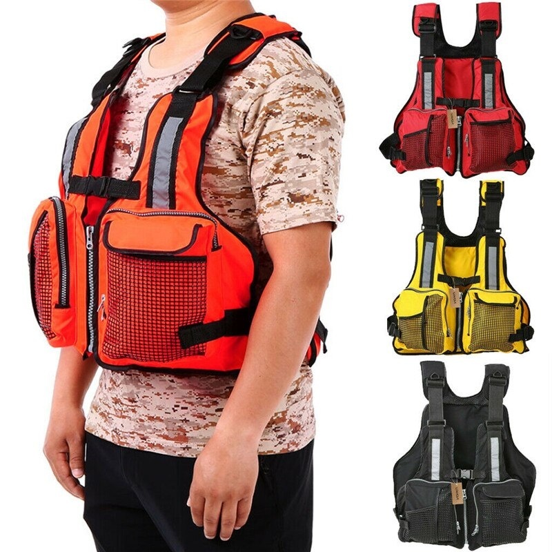 Adult Adjustable Life Jacket Vest Marine Reflective 