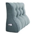 thumbnail image 7 of WOWMAX Multifunctional Upholstered Headboard Pillow, Wedge Headboard Pillows, Portable Dorm Room Fabric Head Board, Bolster Pillow Headboard Removable and Washable Grey Twin, 7 of 7