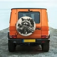 thumbnail image 6 of Funny Raccoon Spare Tire Cover Excited Racoon Wheel Protector for Truck SUV Trailer Camping RV Universal Tire Covers, 6 of 10