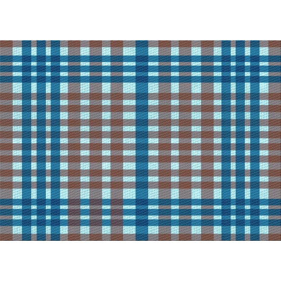 Ahgly Company Machine Washable Indoor Rectangle Transitional Purple Navy Blue Area Rugs, 5' x 7'
