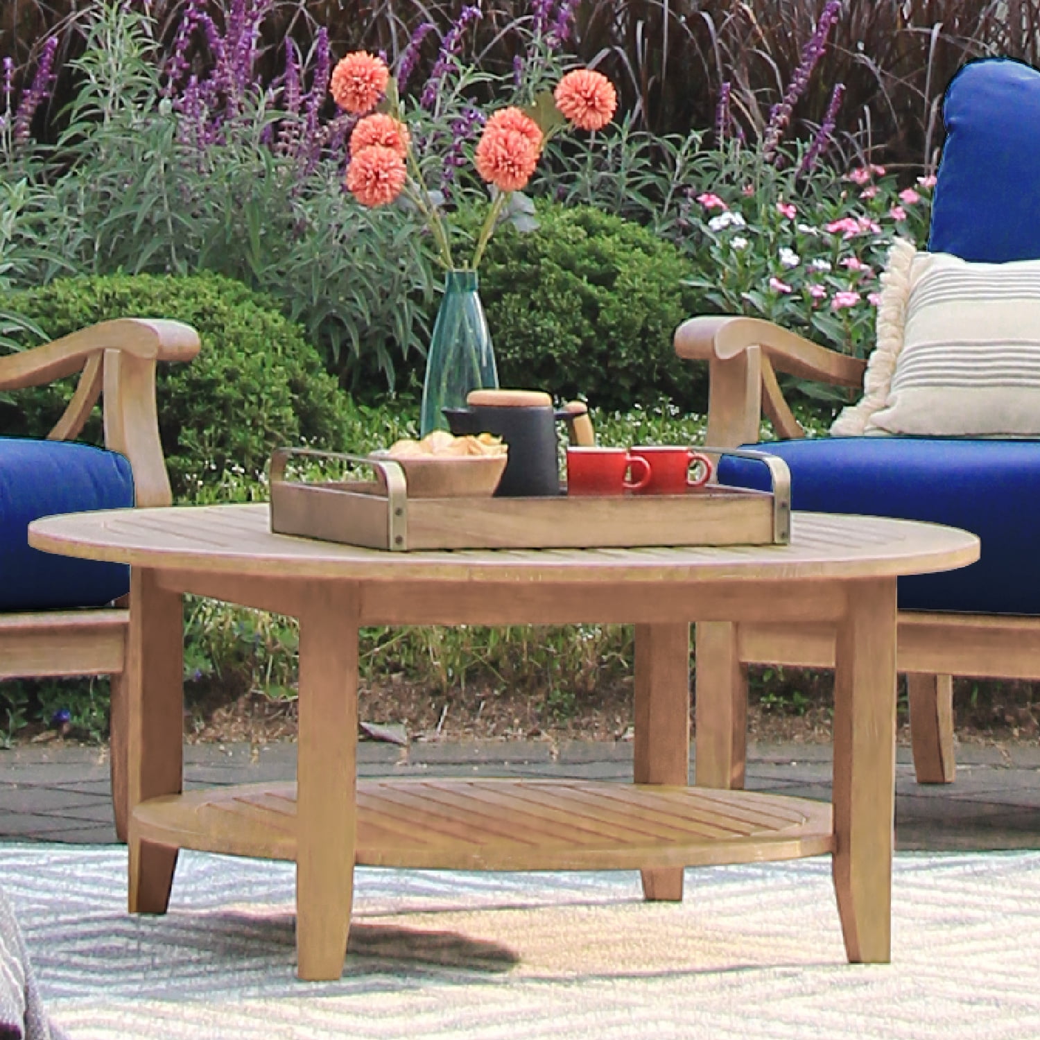 Caterina Teak Patio Round Coffee Table