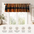thumbnail image 3 of AshasdS Rustic Wood Texture Window Valance Decorative Curtain Valance Farmhouse Style Home Window Treatment, 3 of 5