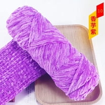 Mictong plush yarn, 100g precision woven yarn, suitable for crochet and hand weaving, high-quality polyester knitted yarn, suitable for DIY crafts, scarves, hats, 1 piece, Taro purple