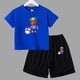 thumbnail image 5 of Conjunto de 2 piezas de camiseta y pantalones cortos divertidos de verano para niños y adolescentes, juego de lucha de algodón, Anime, Cosplay, ropa informal para niño y niña, conjunto para bebé, 5 of 5