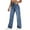 Dark Blue, variant on Ankle Denim Pants with Pockets Y2k Frayed Raw Hem Ripped Distressed Jean Boyfriend Jeans for Women High Waisted Straight Leg Jeans Travel Cropped Pants Cowgirl Outfits Trendy Stretchy Baggy Jean