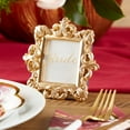 thumbnail image 2 of Kate Aspen Gold Baroque Royale Place Card & Photo Frame Set - 6 Count Decorative Wedding Registry Holders, 2 of 6