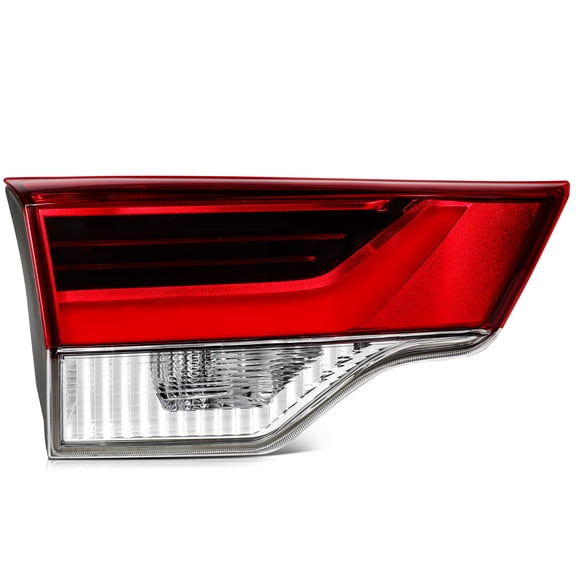 SCITOO Left Inner Side Taillight Assembly Fits 2017-2019 for Toyota Highlander Headlights Chrome Housing Red Lens, 81590-0E120 (Bulbs Not Included)