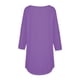 thumbnail image 5 of Ploknplq Tunic Tops for Women Loose Fit Dressy,Elbow Length Tee Shirts for Women,Womens Tunic Tops,Pure Round Neck Three Quarter Sleeve Top,Plaid Shirts for Women,Split Hem Top for Women Purple XL, 5 of 5