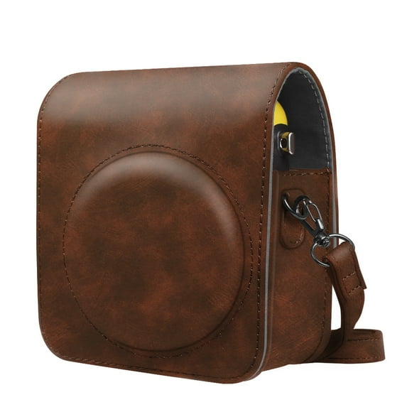 Case for Fujifilm Instax Mini 70, Fintie PU Leather Bag Cover with Removable / Adjustable Strap, Brown