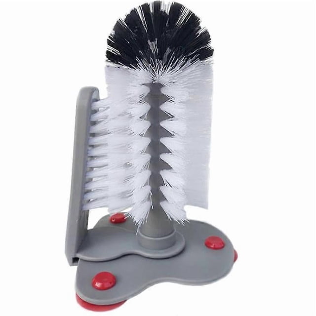 Double-Headed Glass Cleaner Sink Cup Brush Sucker Kitchen Cleaning Supplies Rotating Wine Bottle Cle