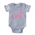 thumbnail image 1 of CafePress - M Pink Initial_Tr - Cute Infant Baby Football Bodysuit, 1 of 1