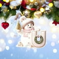 thumbnail image 2 of Taicans ‌Personalized Initial A-Z Pink Snowman Christmas Ornament - Handmade Acrylic 2D Tree Decoration,2.5" Tall,Winter Wonderland Holiday Gift for 2025,Perfect for Tree/Mantle/Wreath‌, 2 of 8