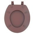 thumbnail image 2 of Fantasia 17 Inch Chocolate Soft Standard Vinyl Toilet Seat, 2 of 6
