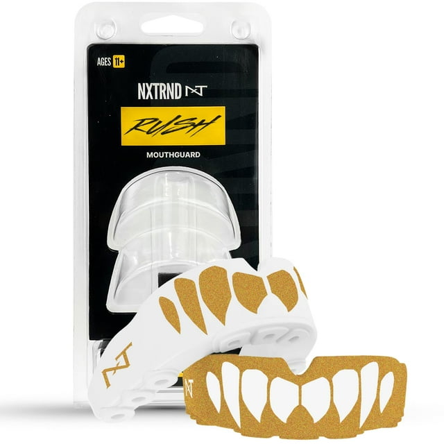 2 Pack Nxtrnd Rush Mouth Guard for Boxing and Other Sports (Gold)