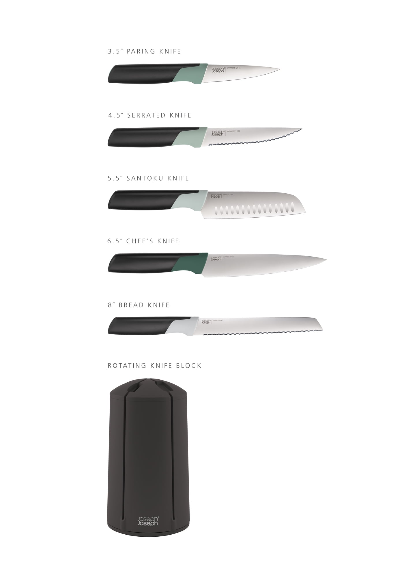 Joseph Joseph Elevate 5 Piece Slimblock Knife Set