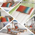 thumbnail image 6 of Red Teal Orange Ombre Throw Pillow Covers, Modern Art Aesthetics Abstract Soft Breathable Pillow Cases with Invisible Zipper for Sleeping, Toddler Pillowcases for Couch Bed Sofa Chair 12x20 Inches, 6 of 9
