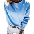 thumbnail image 3 of Women Solid Color Crew Neck Long Sleeve Top, 3 of 4