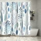 thumbnail image 4 of Cortina De Ducha Para Baño Con Estampado Abstracto De Plantas Y Flores, Cortina De Poliéster Impermeable Para Separar El Baño, Cortina De Puerta, 4 of 6